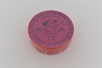 Taśma izolacyjna, 19 mm x 10 m, czerwona, PCV