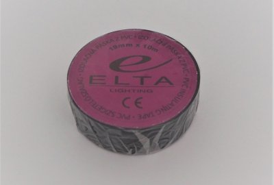 Taśma izolacyjna, 19 mm x 10 m, czarna, PCV
