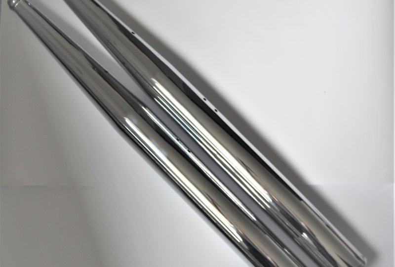 Tłumiki wydechu, 1020mm/220mm, chrom, Jawa 634-640-photo1