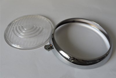 Ramka ze szkłem przedniej lampy, średnica szkła 135 mm, Jawa 175 Special
