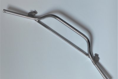 Kierownica z wkładkami na śruby nastawu, chrom, Jawa 250/350 Libenak