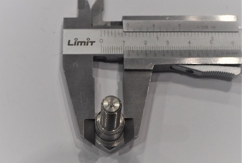 Śruba ręcznej dźwigni zmiany biegów, do skrzyni biegów, na otwór 12 mm, nierdzewna, polerowana, Jawa Special-photo3