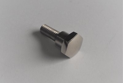 Śruba ręcznej dźwigni zmiany biegów, do skrzyni biegów, na otwór 12 mm, nierdzewna, polerowana, Jawa Special