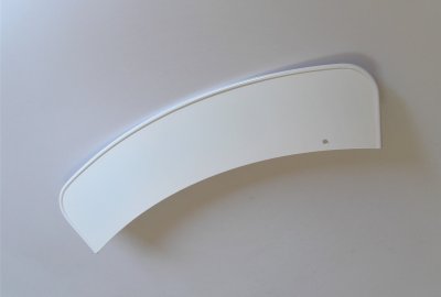 Tabliczka rejestracyjna na przedni błotnik, biała, z przetłoczeniem, Jawa, CZ