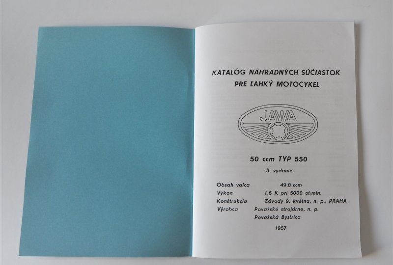 Katalog części zamiennych Jawa 50 typ 550 - J.SŁOWACKI format A5, 48 stron-photo2
