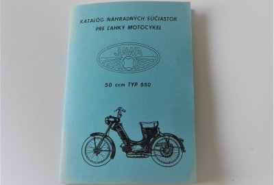 Katalog części zamiennych Jawa 50 typ 550 - J.SŁOWACKI format A5, 48 stron