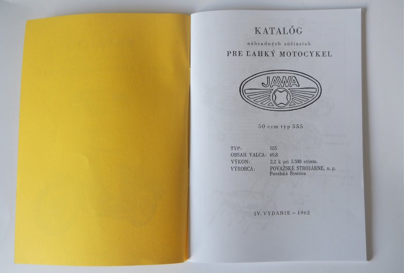 Katalog części zamiennych Jawa 50 typ 555 - J.SŁOWACKI format A5, 59 stron-photo2