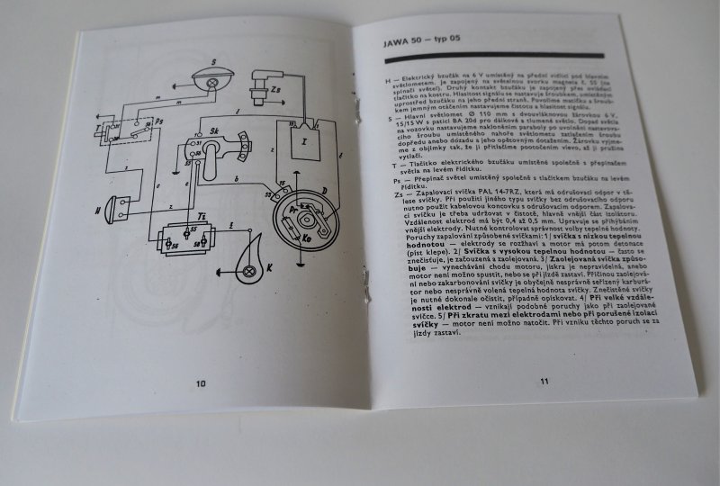 Schemat instalacji elektrycznej Jawa 50 typ 05/550/555 - J.SŁOWACKI format A5, 20 stron-photo3