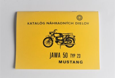 Katalog części zamiennych Jawa 50 typ 23 MUSTANG - J.SŁOWACKI format A5, 68 stron