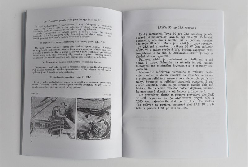 Podręcznik warsztatowy Jawa 50 typ 05/20/21/23A MUSTANG - J.SŁOWACKI format A5, 64 stron-photo2