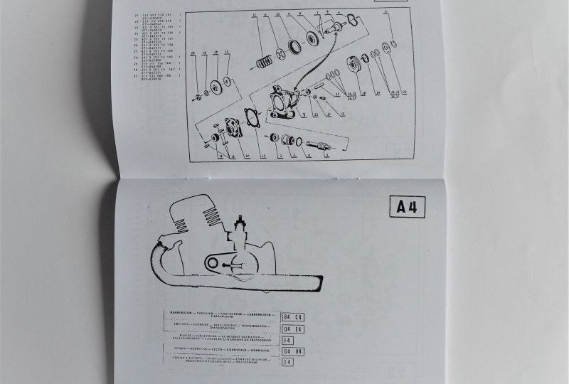Katalog części zamiennych JAWA 350/634 - J.CZESKI, ANGIELSKI, NIEMIECKI, format A5, 80 stron-photo3