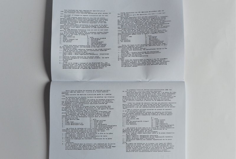 Katalog części zamiennych JAWA 350/634 - J.CZESKI, ANGIELSKI, NIEMIECKI, format A5, 80 stron-photo2