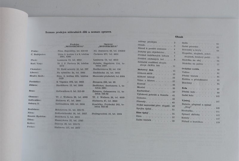 Katalog części zamiennych JAWA 500 OHC - J.CZESKI, format A4, 60/120 stron-photo2