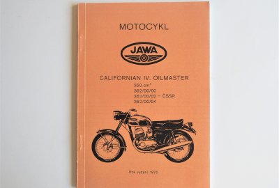 Katalog części zamiennych JAWA CALIFORNIAN - J.CZESKI, format A5, 70 stron