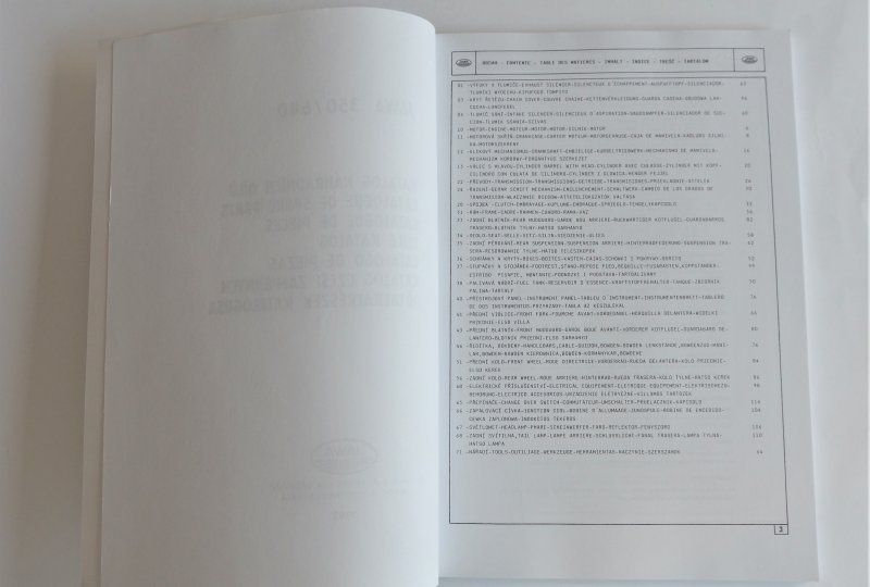 Katalog części zamiennych JAWA 350/640 - J.CZESKI, ANGIELSKI, NIEMIECKI, POLSKI, format A4, 119 stron-photo2