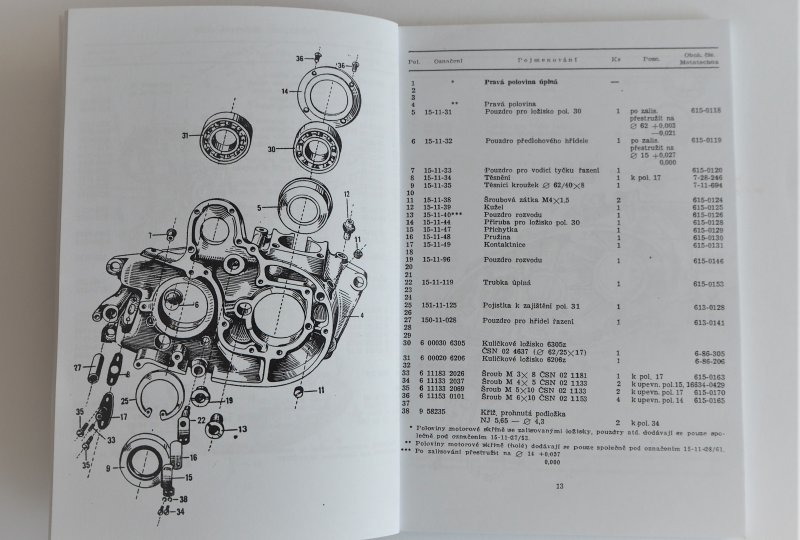 Katalog części zamiennych JAWA 500 OHC 02 - J.CZESKI, format A5, 120 stron-photo3