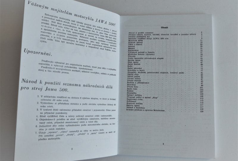 Katalog części zamiennych JAWA 500 OHC 02 - J.CZESKI, format A5, 120 stron-photo2