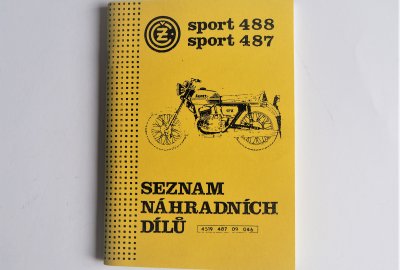 Katalog części zamiennych CZ SPORT 488, 487 - J.CZESKI, format A5, 79 stron