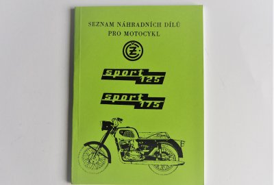 Katalog części zamiennych CZ 125,175/476,477 SPORT - J.CZESKI, format A5, 82 stron