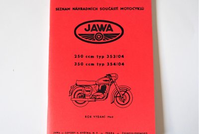 Katalog części zamiennych JAWA-CZ 250 TYP 353/04, 354/04 - J.CZESKI, format A5, 85 stron