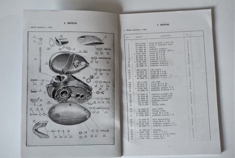 Katalog części zamiennych JAWA-CZ 125/351-150/352 - J.CZESKI, format A5, 66 stron-photo3
