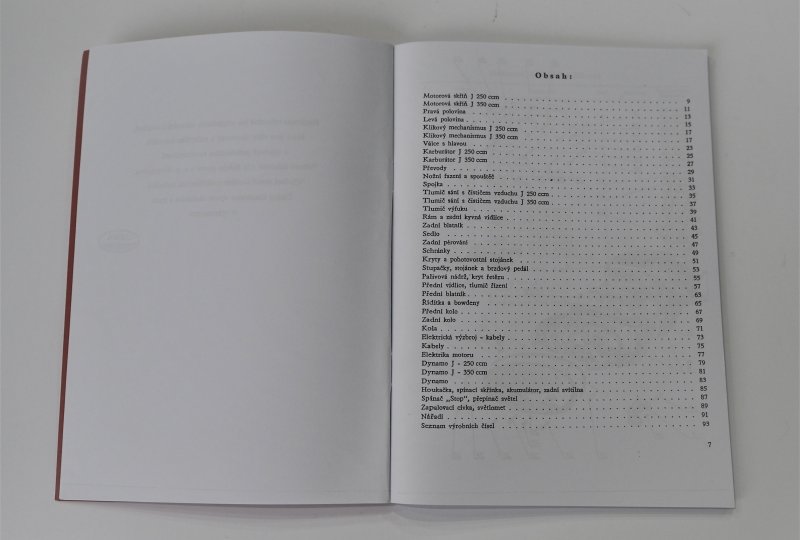 Katalog części zamiennych JAWA 250 typ 559/04, 350 typ 360/00 - J.CZESKI, format A5, 91 stron-photo2