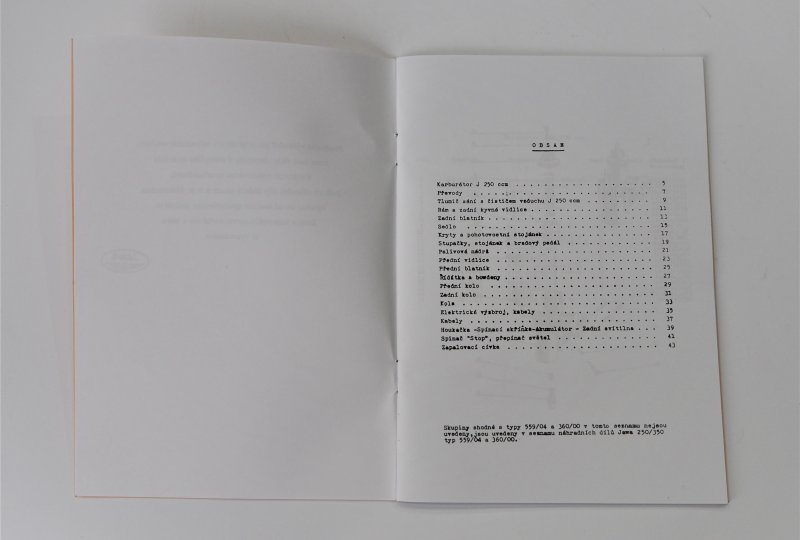 Katalog części zamiennych JAWA 250 typ 590/00, 350 typ 361/00 - J.CZESKI, format A5, 46 stron-photo2