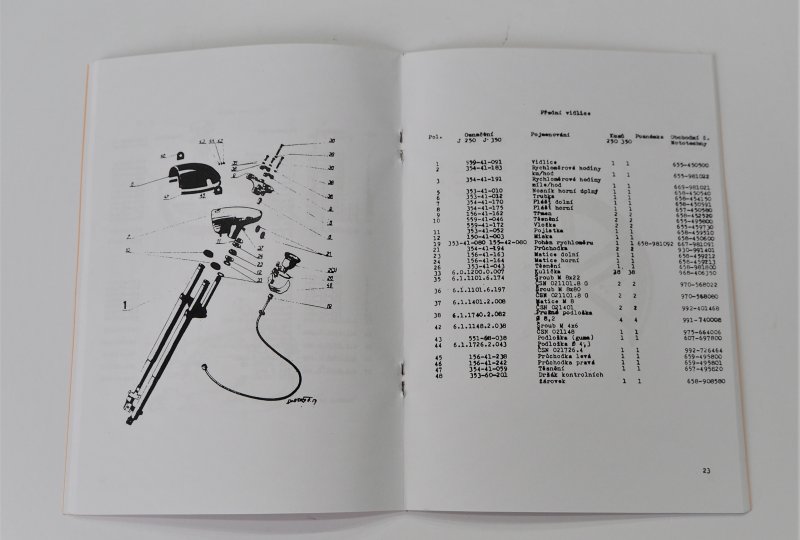 Katalog części zamiennych JAWA 250 typ 590/00, 350 typ 361/00 - J.CZESKI, format A5, 46 stron-photo3