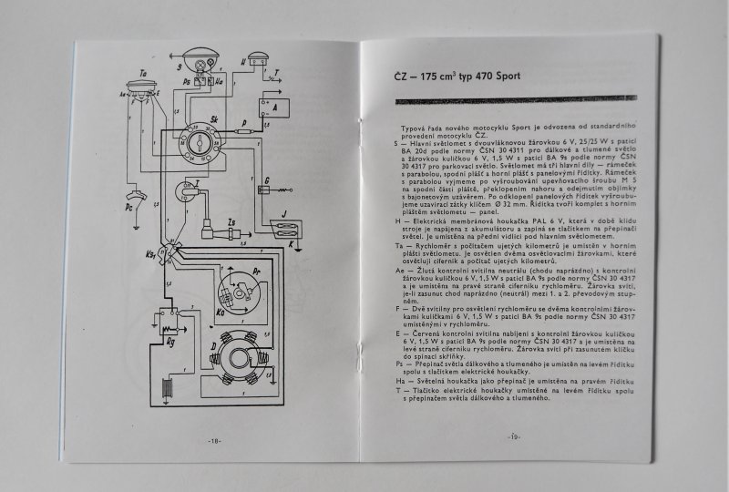 Schemat instalacji elektrycznej CZ 125/175/250 - J.CZESKI, format A5, 37 stron-photo3