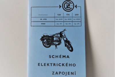 Schemat instalacji elektrycznej CZ 125/175/250 - J.CZESKI, format A5, 37 stron