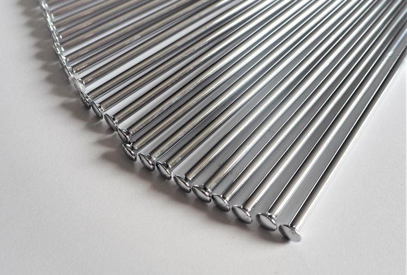 Szprychy i nyple, komplet 36 szt, 16 cali, M4x124 mm, chrom, Jawa, CZ 125-250-photo2