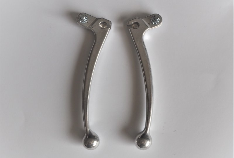 Klamki kierownicy, z kulką, alumniowe, nieporelowane, Jawa, CZ-photo2