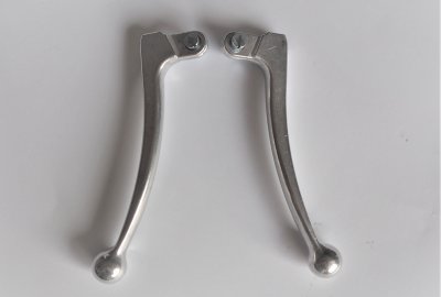 Klamki kierownicy, z kulką, alumniowe, nieporelowane, Jawa, CZ