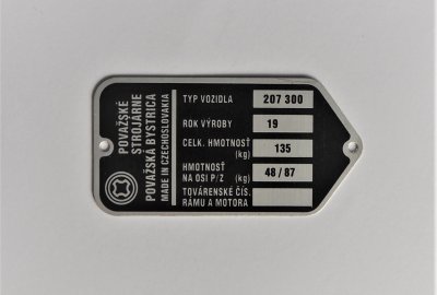 Tabliczka znamionowa, Jawa Babetta 207/300