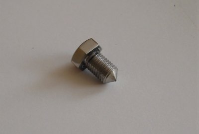 Śruba M8/1, na klucz 12mm, do kierownicy, nierdzewna, polerowana, Jawa Perak