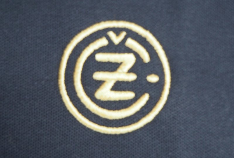 Koszulka bawełniana polo, granatowa, logo CZ-złote, rozmiar M-photo2