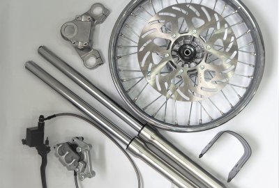 Zawieszenie przednie + koło, z hamulcem tarczowym, Jawa 638