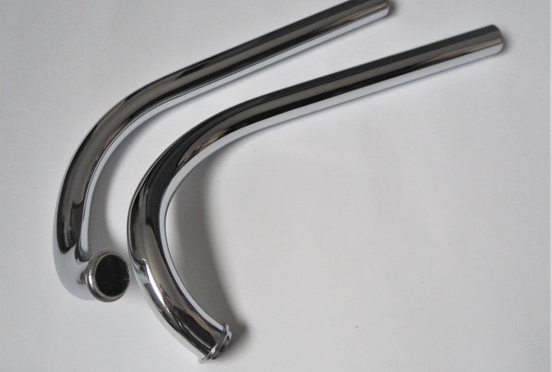 Kolanka wydechu, chrom, CZ 125/501 Skuter-photo6