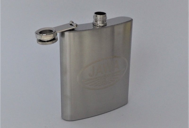 Piersiówka, 200 ml, stal nierdzewna, logo JAWA-CZ-photo3
