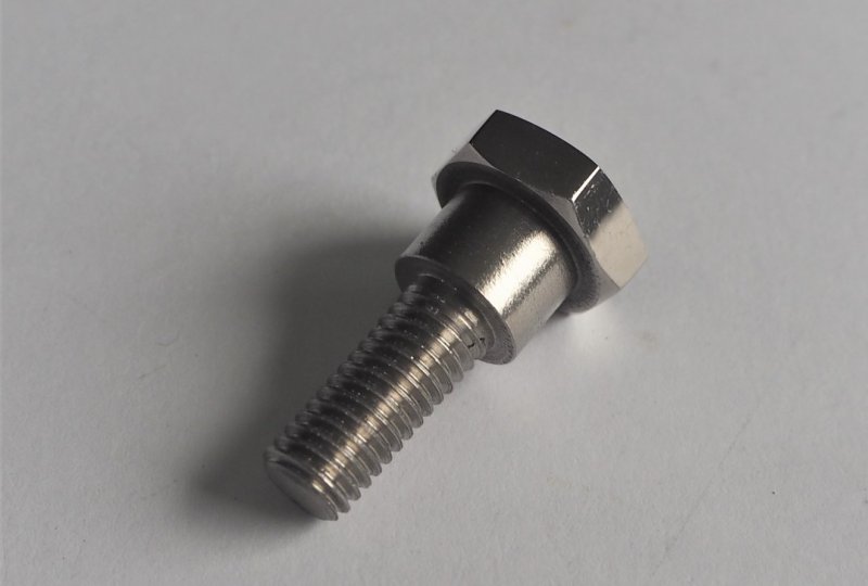 Śruba ręcznej dźwigni zmiany biegów, do skrzyni biegów, na otwór 11 mm, nierdzewna, polerowana, Jawa Special-photo2