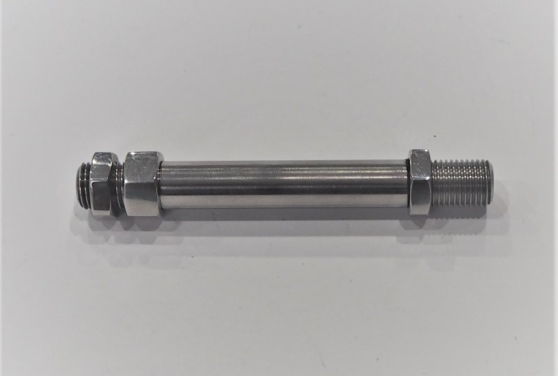 Rurka kierunkowskazu 14 x 119 mm, z nakrętkami, nierdzewna, polerowana, Jawa 634-640-photo2