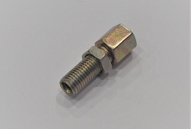 Śruba regulacji nastawu linki, stal, M6x0,75x15mm, Jawa Babetta-photo2