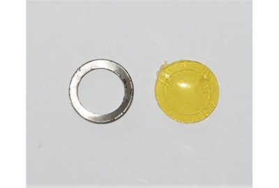 Kontrolka stacyjki biegu jałowego, żółte tworzywo, Jawa Perak, Kyvacka, OHC