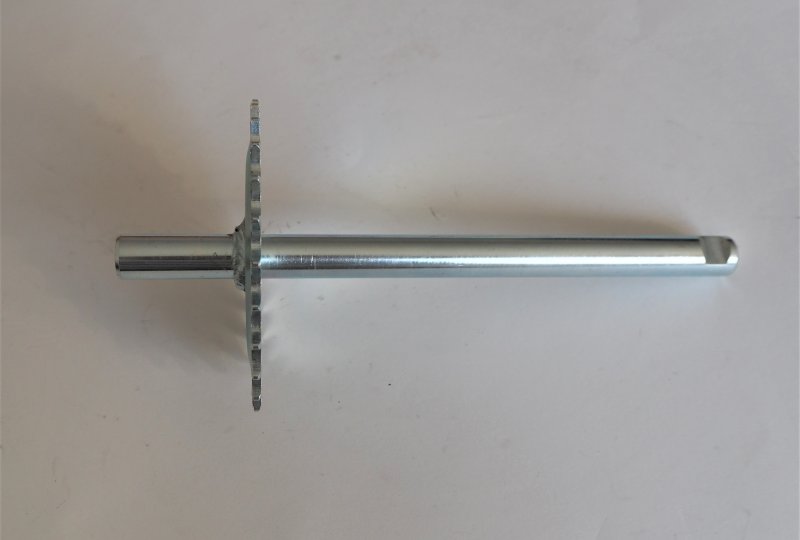 Wałek pedałów z zębatką, 26 zębów, 243 mm, ocynk, Jawa Babetta-photo2