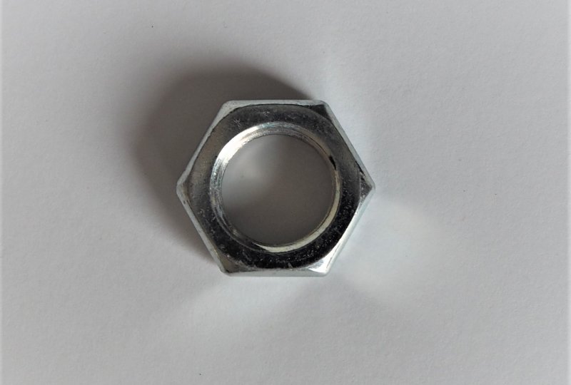 Nakrętka sworznia zębatki koła, M20 na klucz 27 mm, ocynk, Jawa 50 typ 05/20/21/23-photo2