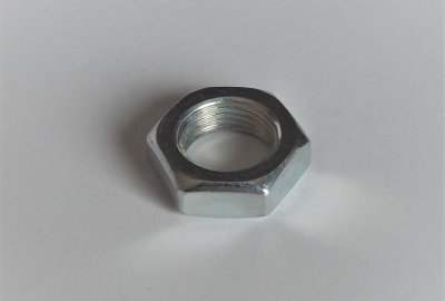 Nakrętka sworznia zębatki koła, M20 na klucz 27 mm, ocynk, Jawa 50 typ 05/20/21/23