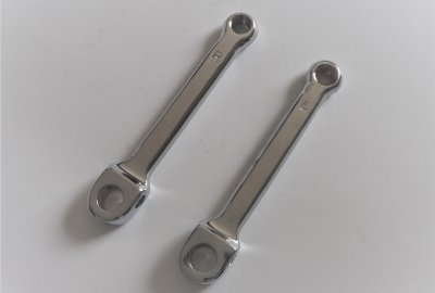 Korby pedałów, komplet 2 szt, P + L, chrom, Jawa Babetta