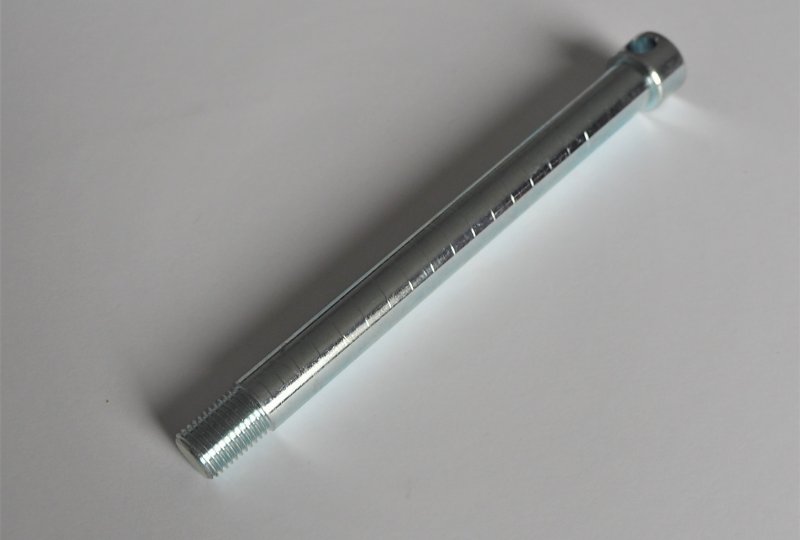 Ośka przedniego koła, 175/163 mm, ocynk, Jawa 250/350 Kyvacka, Panelka-photo2