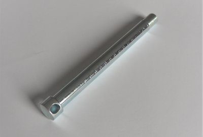 Ośka przedniego koła, 175/163 mm, ocynk, Jawa 250/350 Kyvacka, Panelka