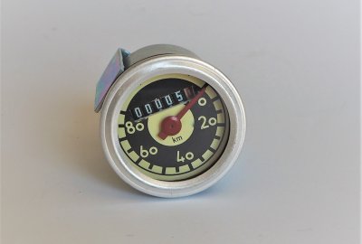 Licznik, 80 km/h, aluminiowa ramka, Jawa 555